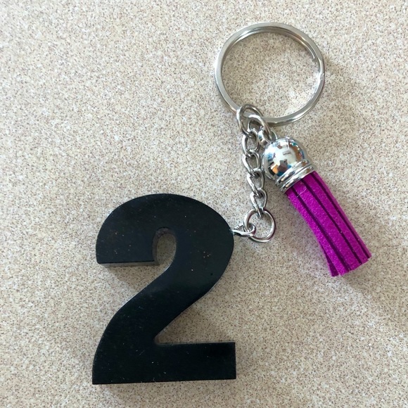 Hand Crafted Accessories - Handmade Number "2" Keychain